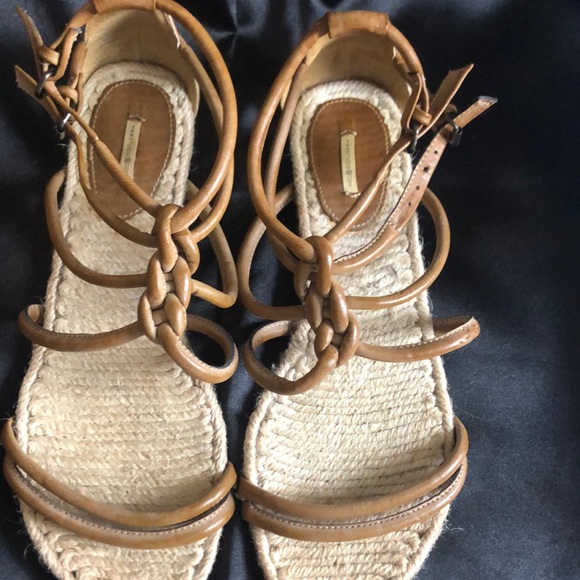 Max Studio Strappy Leather Sandals - Picture 2 of 7